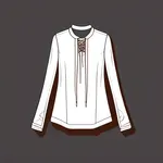 dark burnt-orange long-sleeve tunic with leather lacing image